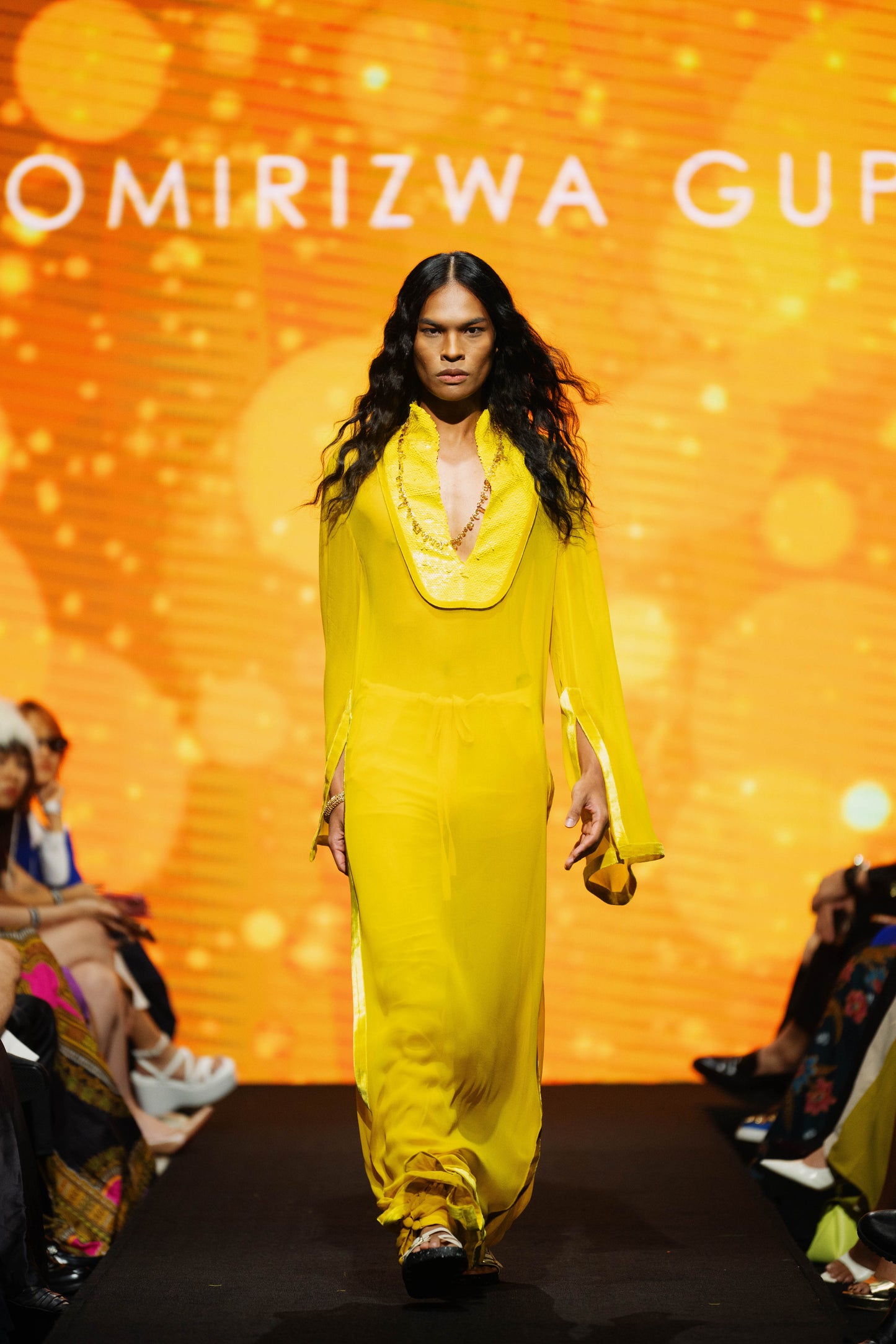 CHIFFON KURTA W SEQUIN BIB & HAREM TROUSERS & BOX SHORT