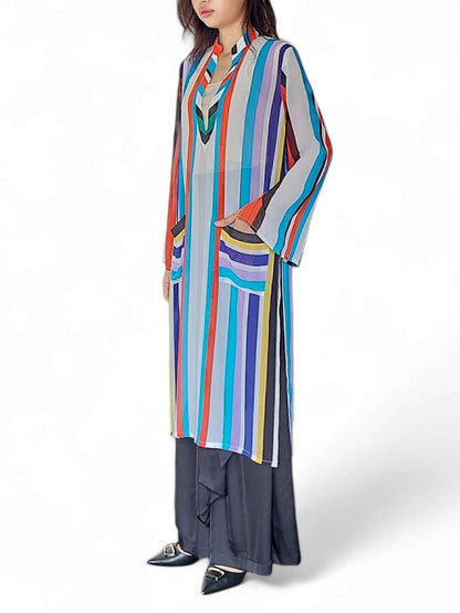 Demure Striped Tunic