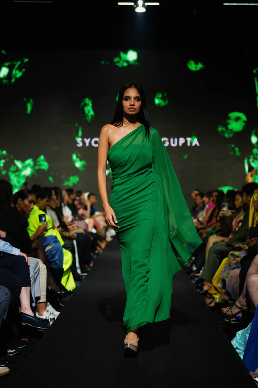 SEQUIN CHIFFON SHIRT & SEQUIN SKIRT & SEQUIN BRA & CUMMERBAND