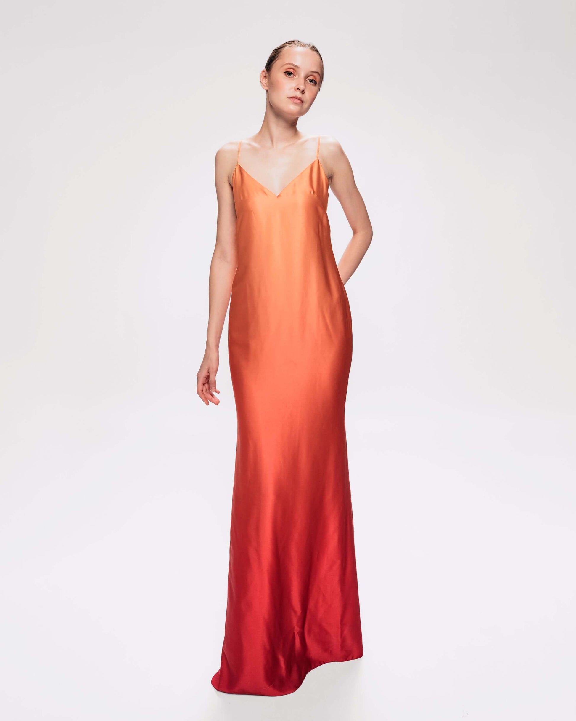 Sunset dress - Long ombre spaghetti slip-on dress syomirizwagupta Sunset dress - Long ombre spaghetti slip-on dress syomirizwagupta